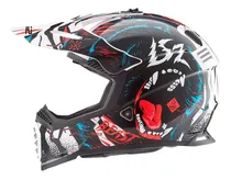 Comprar Cascos Motocross Ls2 437 Fast Beast Negro Blanco Pr
