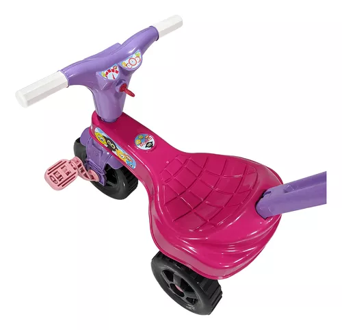 Triciclo Motoca Infantil Menina Dolls Amarelo E Rosa no Shoptime