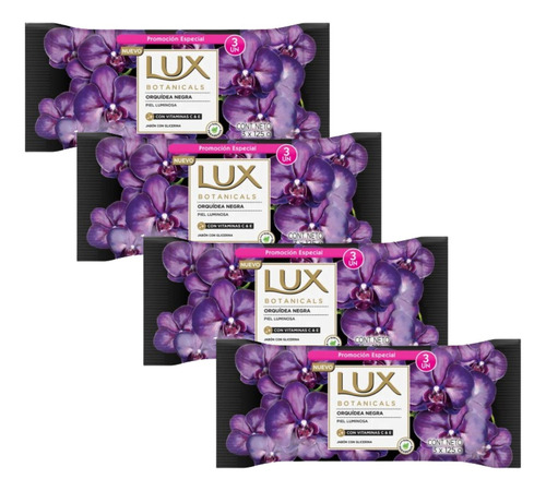 Jabón en barra Lux Aceites Hidra Florales 125 g 4 u