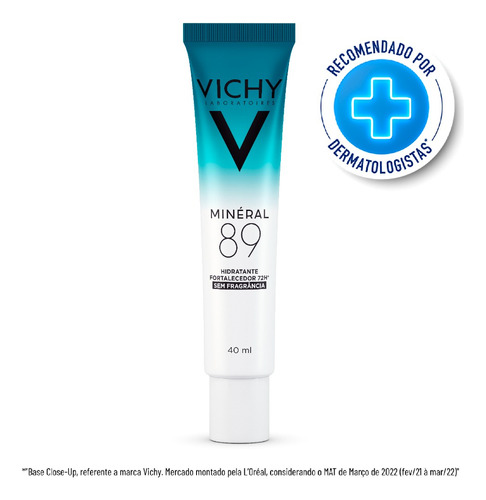 Hidratante Facial Minéral 89 Creme 40ml Vichy Momento de aplicação Dia/Noite Tipo de pele Todo tipo de pele