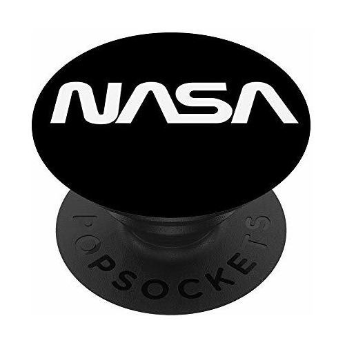 Nasa Worm Logo Black White Popsockets Popgrip: Ppb3j