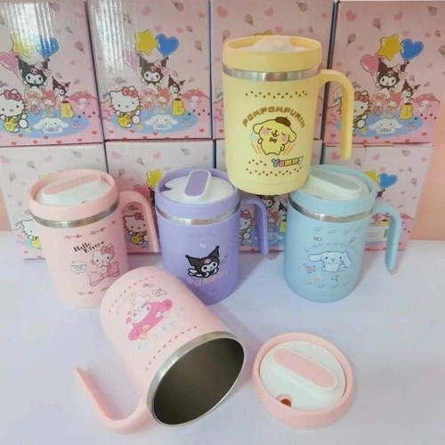 Vaso Termico Sanrio Kitty Cinnamoroll My Melody Pompompurin Rosa My Melody