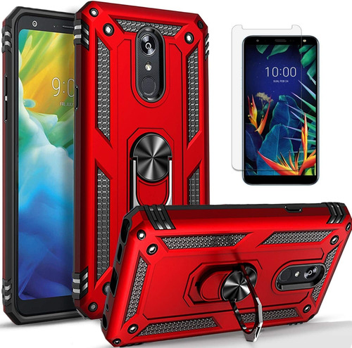 Funda Para LG Rebel 4 Lte, Rojo/soporte/resistente/rigida