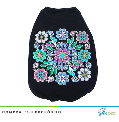 Imagen 1 de 4 de Playera Ramillete Negro (m)