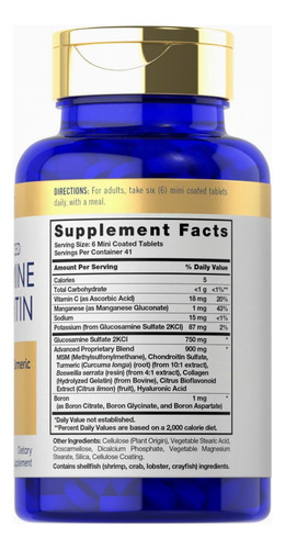 Glucosamina Chondroitine Carlyle 1650 Mg Entrega Inmediata