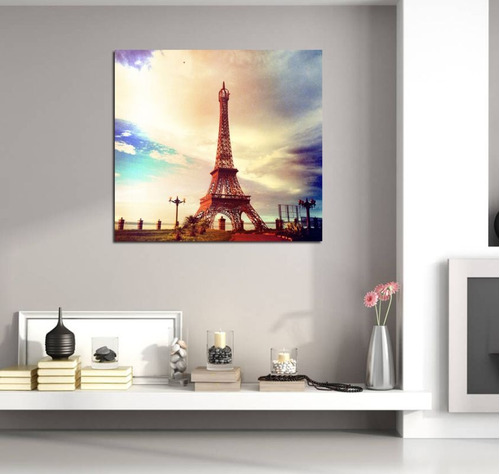 Vinilo Decorativo 30x30cm Paris Torre Eiffel Francia