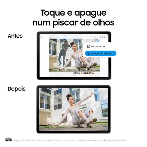 Tablet Samsung Galaxy Tab S10 Lite 5g, 256gb, 8gb Ram, Tela 10.9 , S Pen E Capa Smartbook Cover Inclusas Cinza