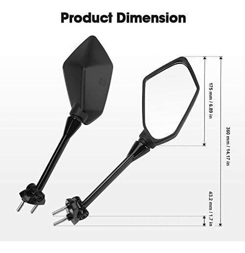 Imagen 6 de 9 de 2009-2016 Kawasaki Ninja 650r Espejos Para Ninja Er6f Er-6f