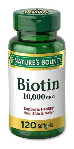 Biotin 10.000 Mcg Natures Bounty Biotina 120 Cápsulas
