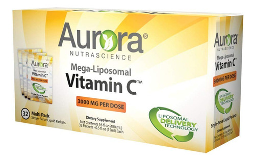 Aurora Nutrascience, Vitamina C Megapiosomal, 3,000 Mg Por D