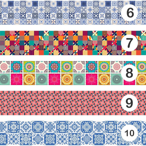 Guardas De Vinilo Para Azulejos. Cocina. Baños. Venecitas. 10x100 Cm. Autoadhesivas. Diseño A Elección. Vinilicas.