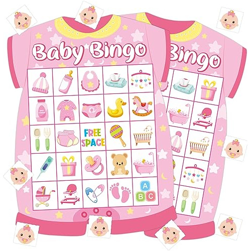 Adelulu Baby Shower Bingo Juegos Boy -24 Invitados Gb5kz