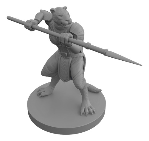 Miniaturas Dnd: Leonin Female Spear Fighter