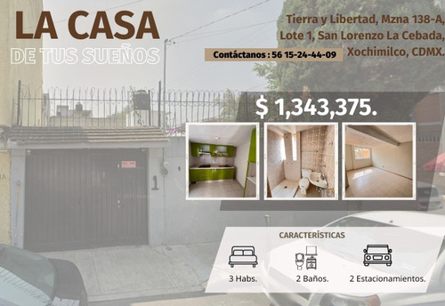 Casa En San Lorenzo La Cabada Xochimilco / Gv16 - Za 73