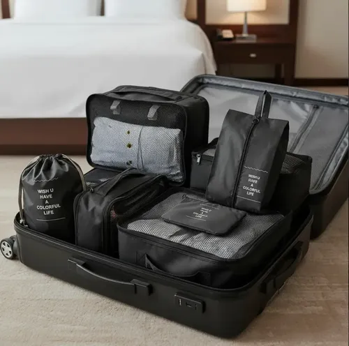 Kit Organizador de Mala 7 Peças