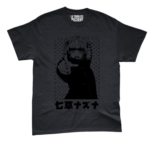 Playera Gris Anime Call Of The Night Nazuna Panel Puntos N