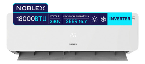 Aire Acondicionado Noblex Minisplit Inverter Nxin50h21amx Frio Calor 18000 Btu 230v Blanco
