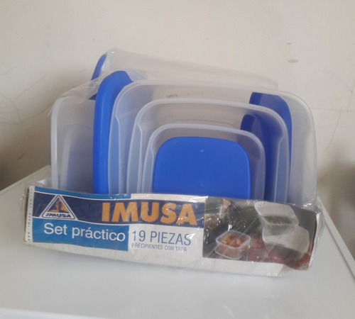 Envases Plásticos Con Tapa Imusa, 9 Unid. 
