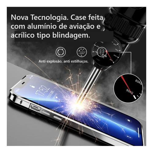 Case 360 Com Alumínio Para iPhone 15 Pro Max Luxo ++