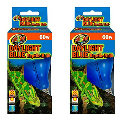 Bombilla Para Reptiles Zoo Med Daylight Azul 60w [pack De 2]