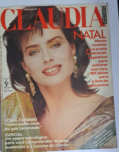 Revista Claudia Dezembro 87 Número:315 Tônia Carrero Etc