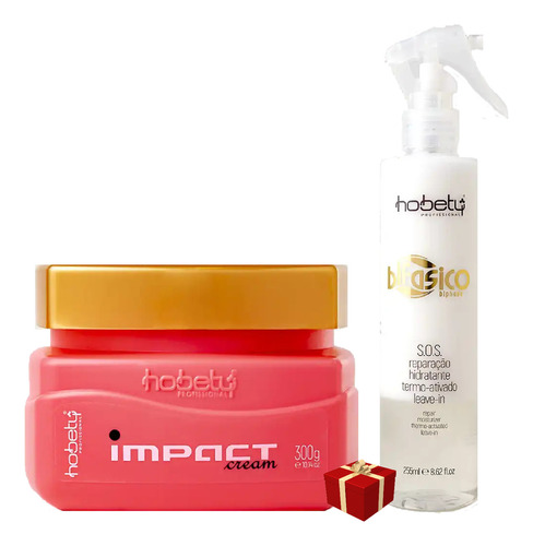 Hobety Máscara Impact 300g + Bifásico Leave-in 255ml