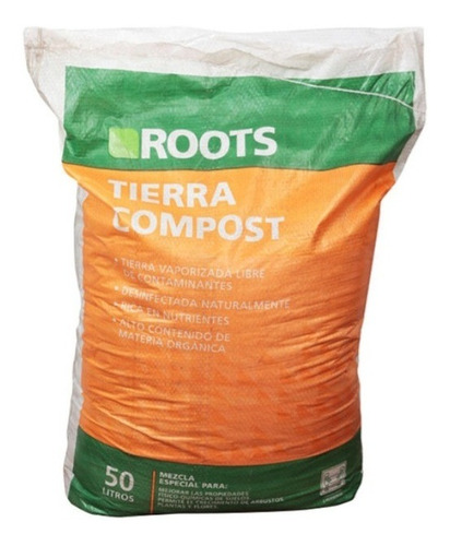 Tierra Compost 50 Litros Roots - Libre De Contaminantes. 