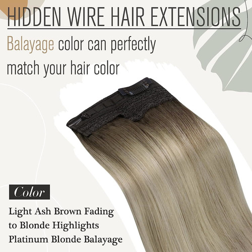 Extensiones Cabello Humano 16in 1pz 80gr Balayage Luz Ceniza