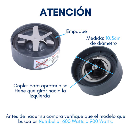 Kit Nutribullet Vaso 32 Y 18oz Aspa, Aro Y Aro Con Asa