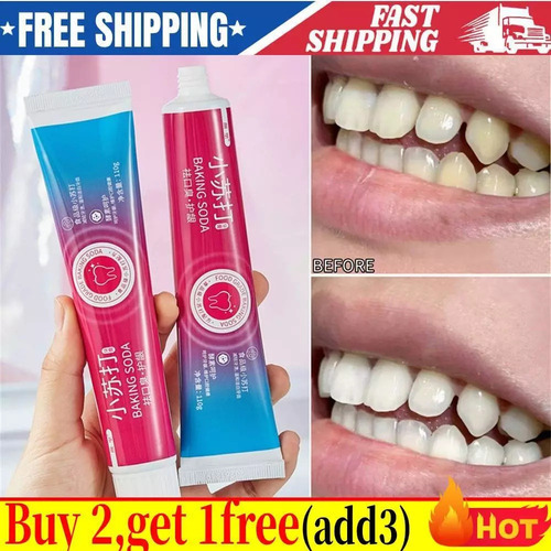 2pcs Pasta De Dientes Blanqueadora Con Bicarbonato De Sodio