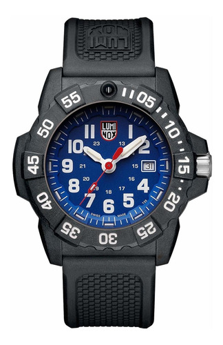 Reloj Hombre Luminox Xs.3503.f Cuarzo Pulso Negro En Caucho