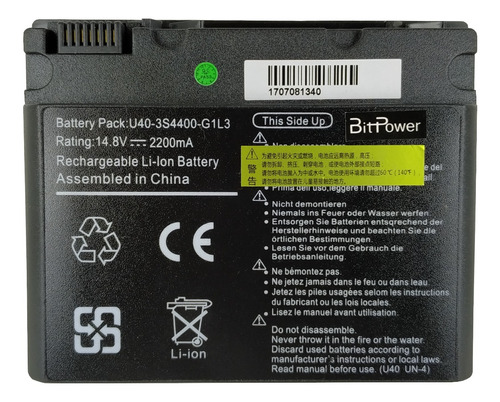  Batería P/ Notebook Bgh Positivo Ex-4000 Series U40-3s4400