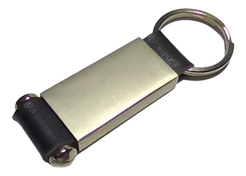 Imagen 3 de 4 de Llavero Bronce Y Ecocuero Sin Fin Metal Grabado Laser 20u