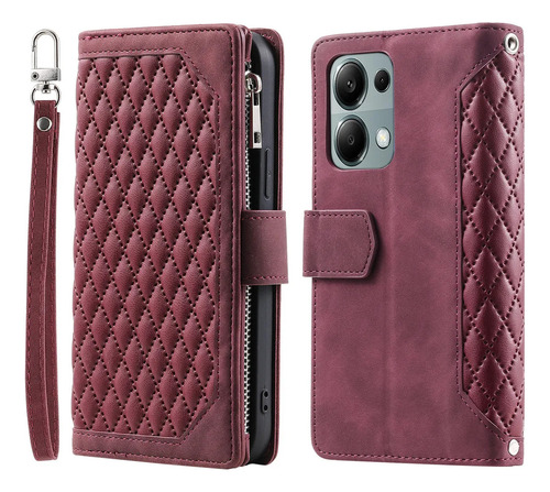 Funda Estilo Libro De Piel Sjk Con Cierre De Cremallera