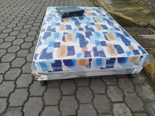 comprar Base Cama + Colchón Chaide 1 1\u002F2 Plaza + Almohada + Envío