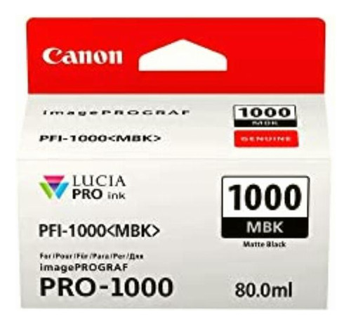 Canon Tinta Pfi-1000 Mbk Negro Mate Para Pixma Pro-1000