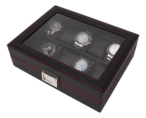 Estuche De Almacenamiento Para Relojes, 10 Rejillas, Portáti