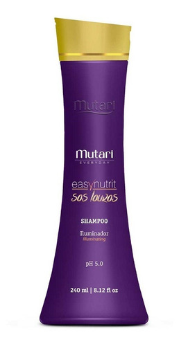 Shampoo Iluminador Sos Louros Mutari Cabelos Loiros 240ml