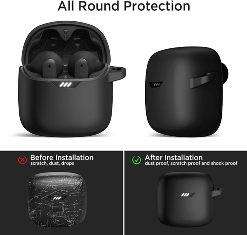 Funda 4pcs Silicona Anticaída Para Jbl Tune Flex