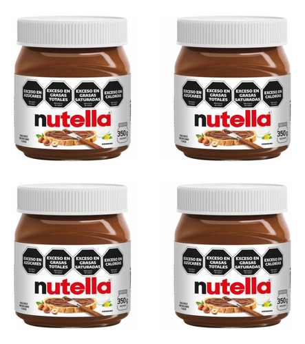 Pack Nutella Pasta De Avellanas Y Cacao 350g X 4 Unidades