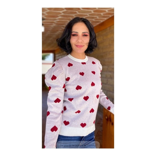 Suéter San Valentín Febrero Corazón Mujer Moda Cómodo Ug [u]