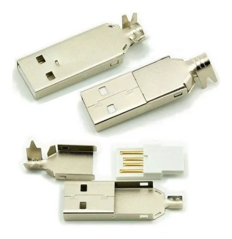 Ficha Usb Macho 4 Contact. Armable Para Cable