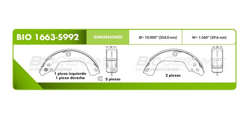 Juego De Balatas Tambor Chevrolet Cruze 2010-2016