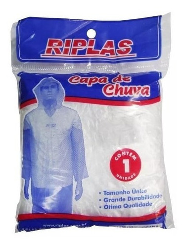 50 Capas De Chuva Descartável Transparente Estadio Riplas