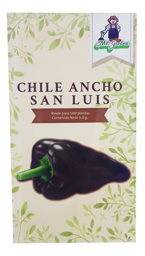 Semilla Chile Ancho San Luis (rinde Para 500 Plantas)