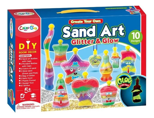 Kit De Arte Con Arena 10 Diseños Para Niños Sensorial 