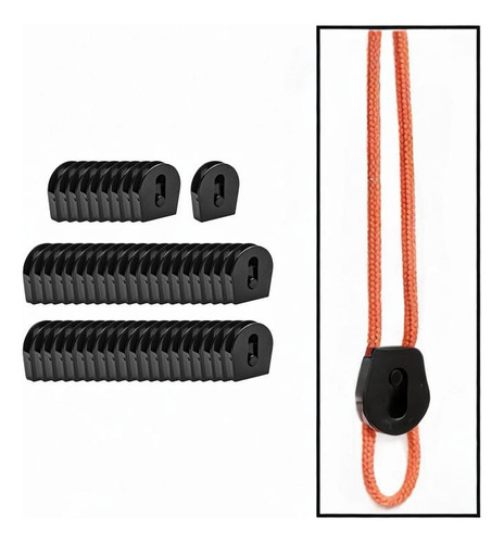 50x Bungee E Collar Cierras Ajustes Correa Medio