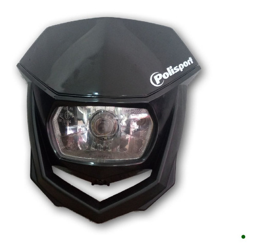 Imagen 3 de 3 de Faro Delantero Halogeno Polisport Negro Enduro Dr650 Dr Moto