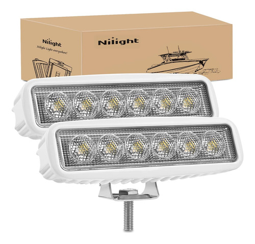 Barra De Luz Led Marina Nilight, 2 Piezas, 18 W, Blanca, 150