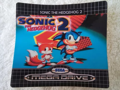 LABEL ETIQUETA ADESIVA SONIC THE HEDGEHOG 2 PARA CARTUCHO DE MEGA